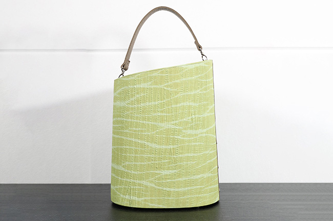 あづまや×革を絞るくくる オリジナルバッグ 切竹 バンブー Lサイズ