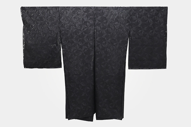 【受注商品】正絹 紋紗 羽織 絵羽柄 ろう叩き染 灰