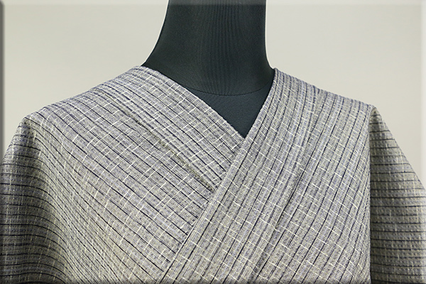 阿波しじら織 木綿きもの 洗える普段着着物 軽くて涼しい！  092番　Sサイズから身長170cmトールサイズ　◆男女兼用◆