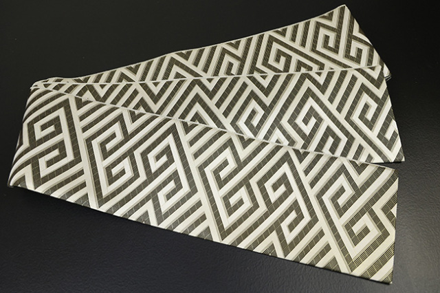 【受注生産】あづまやオリジナル 博多織 西村織物 正絹 半幅帯 佐賀錦 雷門