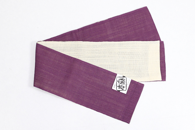 本麻　半幅帯　紫 西陣本麻半幅帯（京紫）／ 新品 | SELECT KIMONO 華ふじ