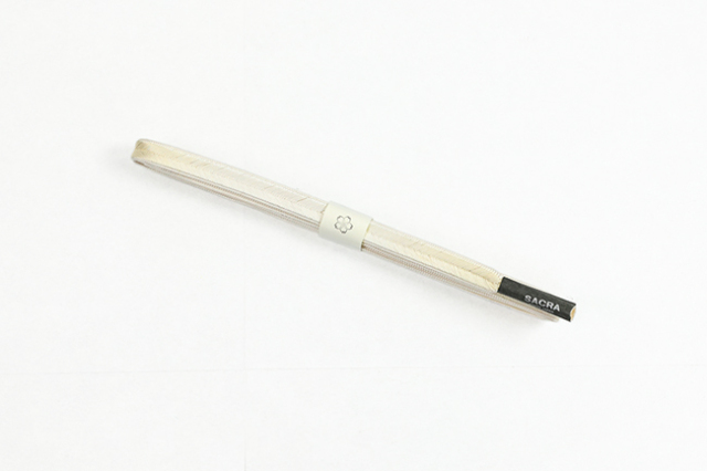 和小物さくら 正絹 帯締め 白×アイボリー