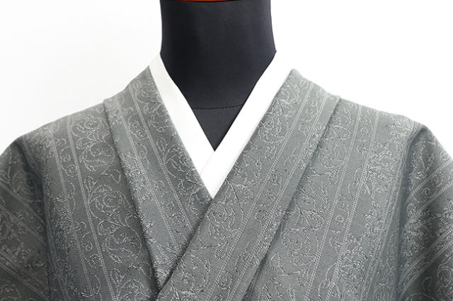 Kimono Factory nono 木綿着物 GRITTER （グリッター） 平和 灰色
