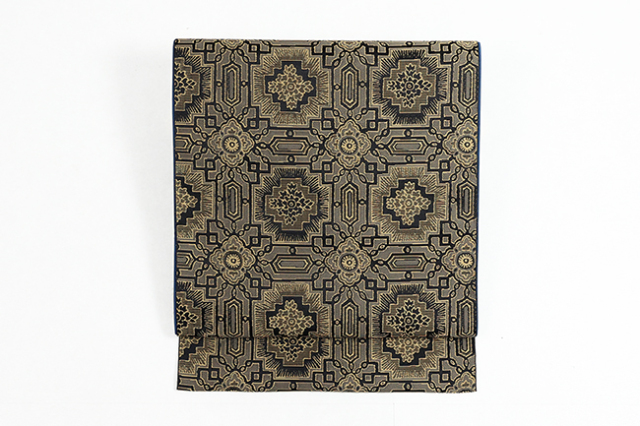 正絹 博多織 紗八寸名古屋帯 黒木織物(有) オフホワイト 新品未使用 未 