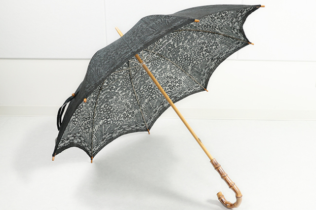 日傘　京都『栗山工房』手染め天然麻　和染紅型　高級日傘　ひまわり　新品 日傘 京都『栗山工房』手染め天然麻 和染紅型 高級日傘 ひまわり