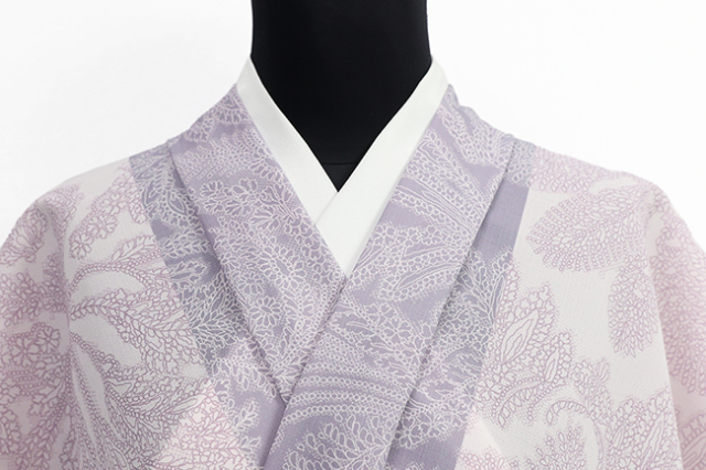 【受注商品】小室庵 セオα 着物 更紗 ライトパープル