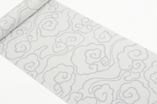 【洗える正絹 長襦袢 王上布】あづまやオリジナル 京都浅見謹製 威風 白×灰色