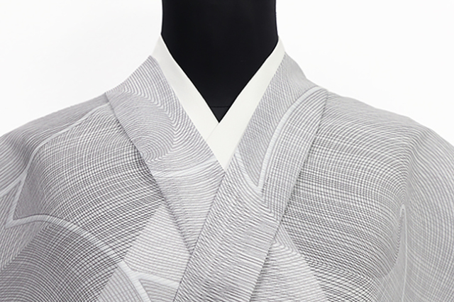 高級手芸　本染ゆかた反物　更紗 浴衣 美術サロン 藍捺染 変わり七宝 藍 紺 白 知多木綿 綿麻