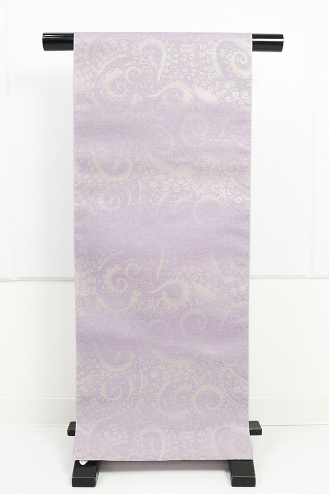 蔦屋久兵衛 ひとえ八寸帯（兵児帯） 蛸 紫