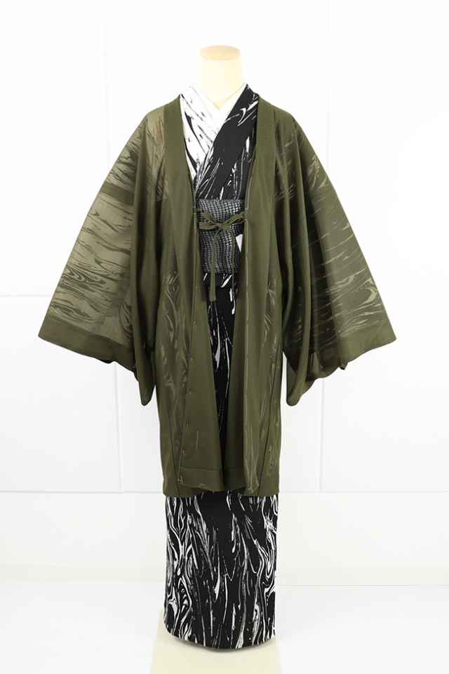 Kimono Factory nono 羽織 お仕立て上がり品 無地 緑