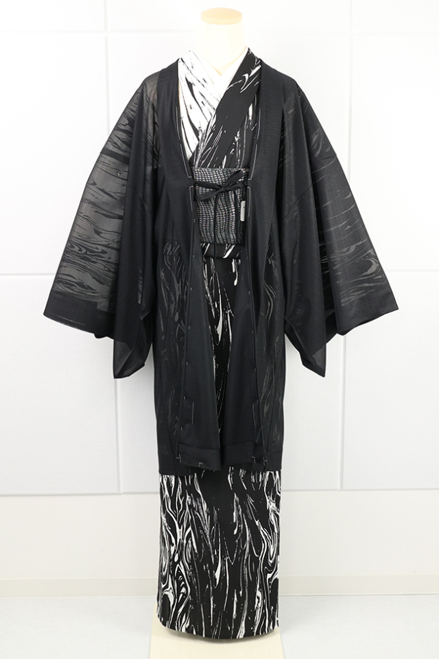 Kimono Factory nono 羽織 お仕立て上がり品 無地 黒