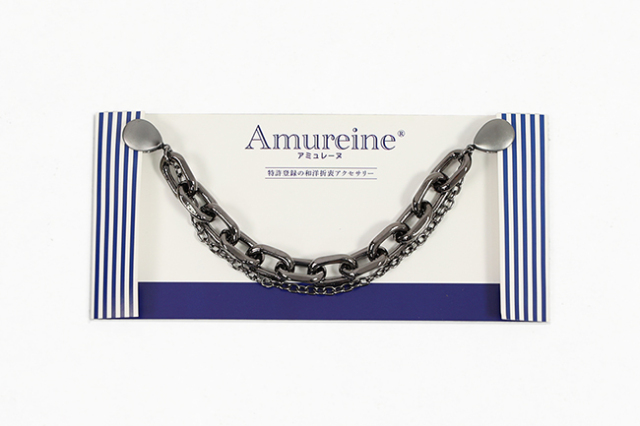 Amureine アミュレーヌ 羽織物用クリップ 帯飾り メタルチェーン