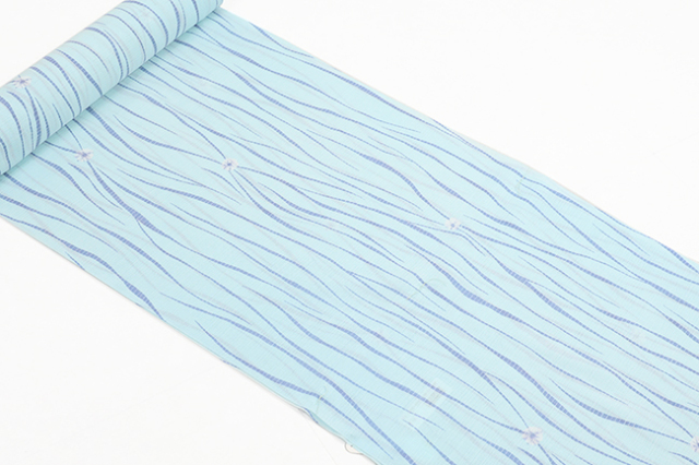 東レ 爽竹 長襦袢 男女兼用 絞り柄 水色