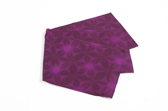 藤井絞 正絹 帯揚げ 雪花絞り 紫