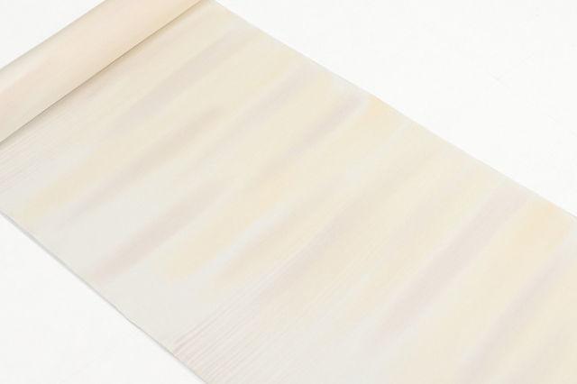 【洗える正絹 長襦袢 雲霞】京都浅見謹製 朝霧 クリーム