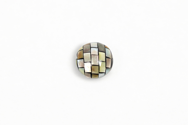 帯留め シェル 貝 モザイク