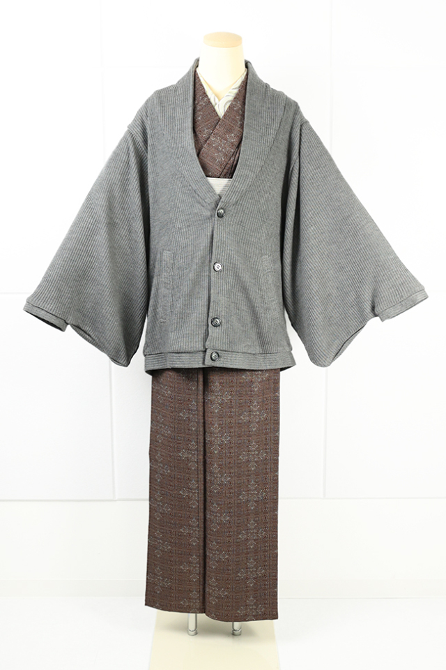 Kimono Factory nono 着物カーディガン ニットEarl 灰色
