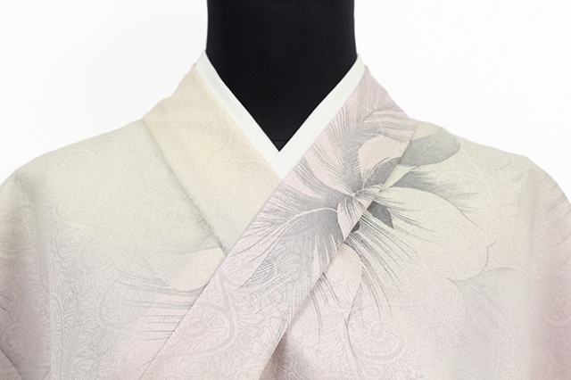 小室庵 正絹 小紋 カトレアぼかし 薄ピンク