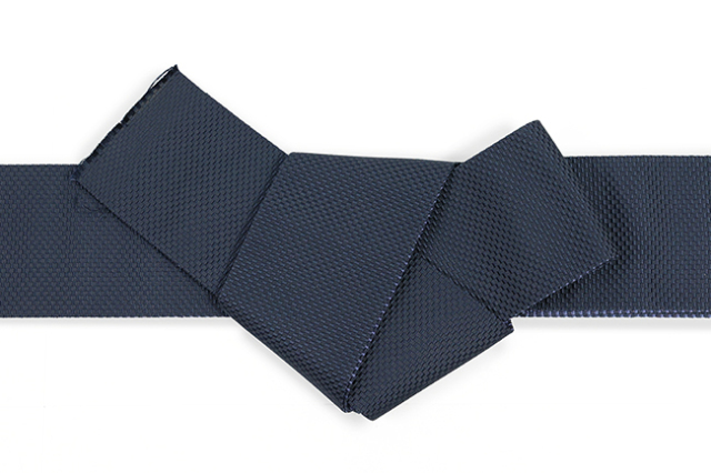 博多織 西村織物 正絹 角帯 大内両面 紺