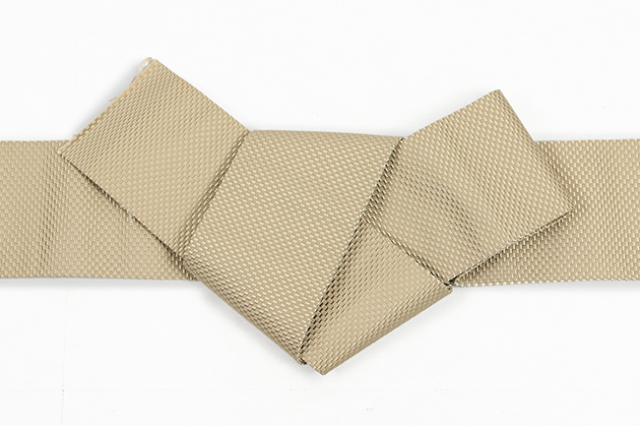 博多織 西村織物 正絹 角帯 大内両面 ベージュ