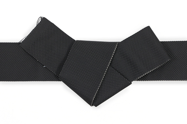 博多織 西村織物 正絹 角帯 大内両面 黒