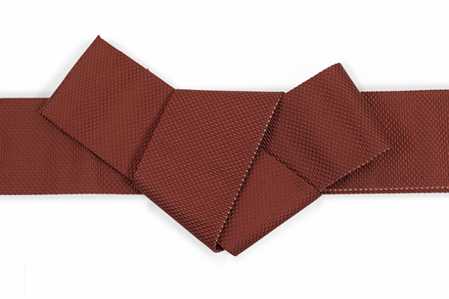 博多織 西村織物 正絹 角帯 大内両面 えんじ