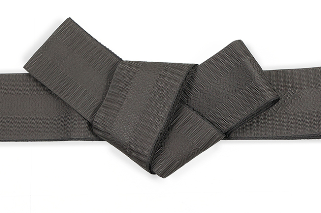 博多織 西村織物 正絹 角帯  松葉綟 黒