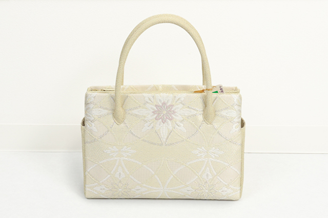 バッグ ハンドバッグ 七宝柄 アイボリー