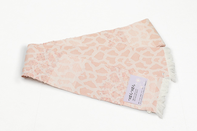 米沢織 近賢織物 半幅帯 つばらつばら  薄ピンク