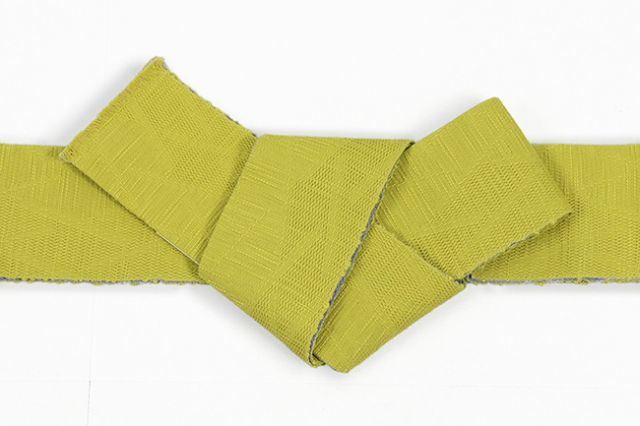 OLN 綿麻 角帯 kago 黄色