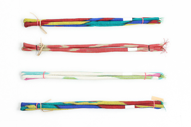 ウズベキスタン 綿 帯締め 丸ぐけ紐 U34 U35 U36 U37