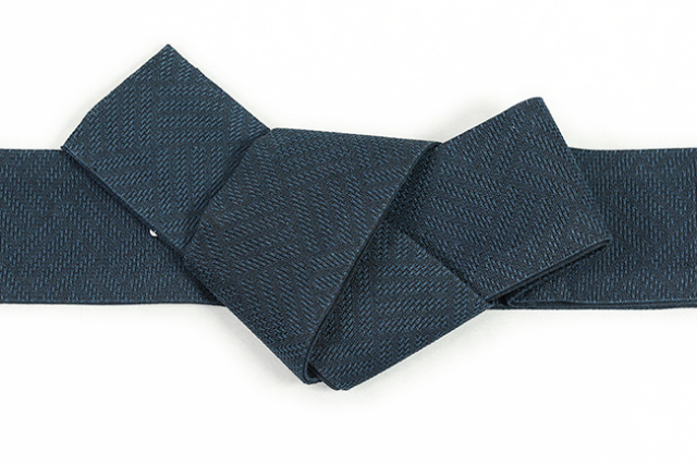 本麻 角帯 夏帯 斜網代 紺