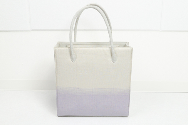 華千年 バッグ ハンドバッグ ぼかし 白×薄紫