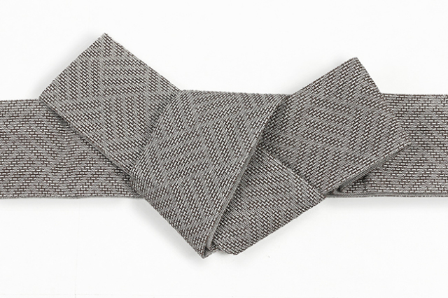 本麻 角帯 夏帯 網代 灰色