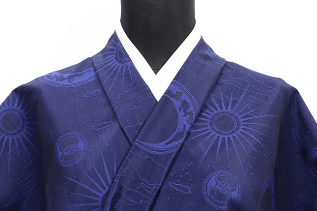 【5/1ライブショッピング紹介商品】Kimono Factory nono（キモノファクトリーノノ） ポリエステル着物 Zeffer ゼファー ルミナス 青