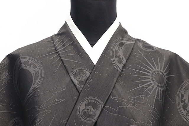 【5/1ライブショッピング紹介商品】Kimono Factory nono（キモノファクトリーノノ） ポリエステル着物 Zeffer ゼファー ルミナス 黒