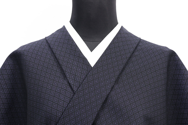 Kimono Factory nono 木綿着物 GRITTER （グリッター） オーダー仕立て付き ダイヤ 紺