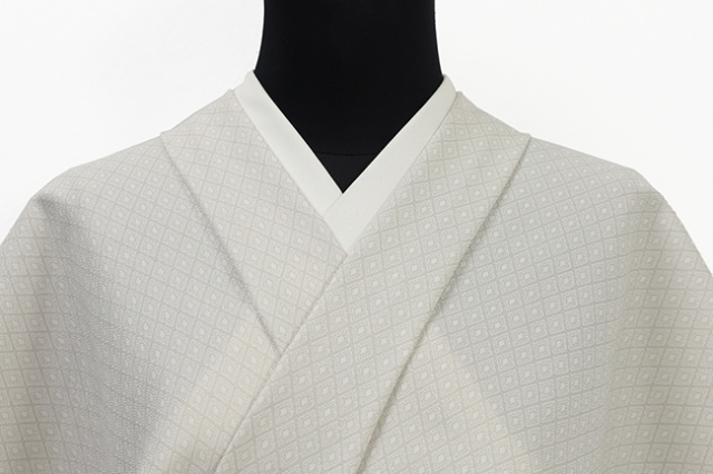 Kimono Factory nono 木綿着物 GRITTER （グリッター） オーダー仕立て付き ダイヤ 白