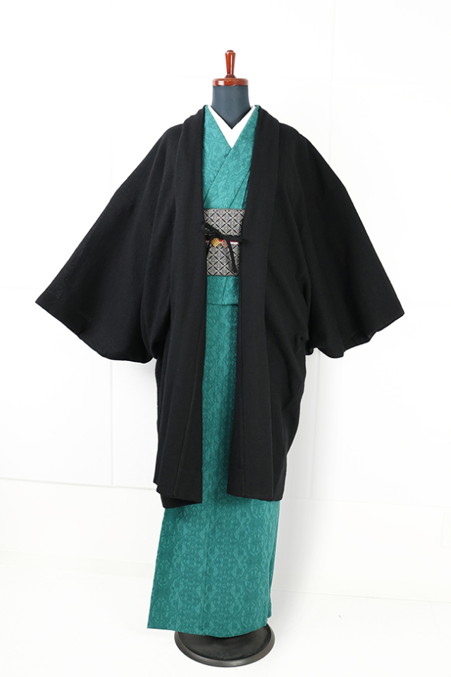 【10/23ライブショッピング紹介商品】IKS COLLECTION ウールガーゼ 羽織コート フリーサイズ BK