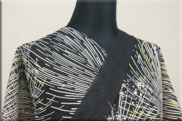 トリエ 浴衣 (ゆかた) セオα  花火 黒 ◆男女兼用◆