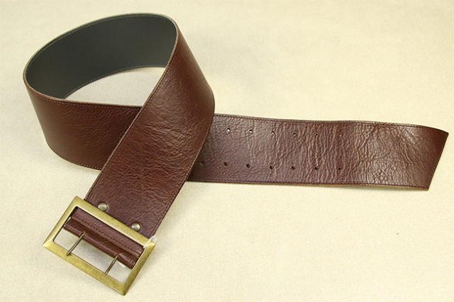 Kimono factory nono 角帯 Arizona 牛革 ベルト 焦茶