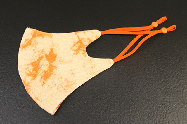 山勝染工×SOUWA ネビュラス　抗菌・抗ウイルス素材 エレメンタブルマスク ELE オレンジ