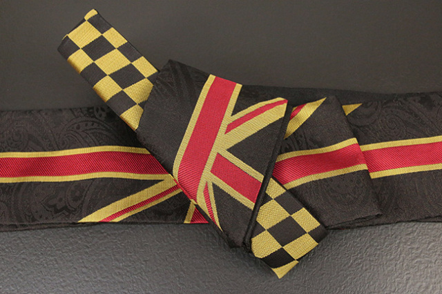 【予約商品】あづまやオリジナル スレッドルストリート 西陣織 蔦屋久兵衛 角帯 ゴールドジャック