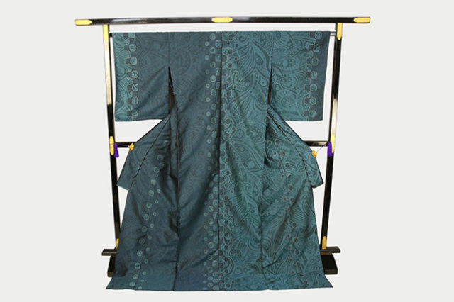 【予約商品】あづまやオリジナル スレッドルストリート 京丹後 柴田織物 お召着物 ビビッドバブル 反物価格