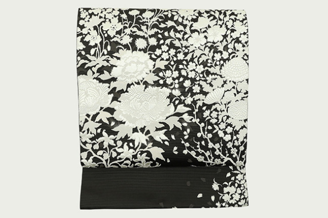 受注生産品】西村織物 Rライン 博多織 正絹 八寸名古屋帯 FLOWERS MAP  