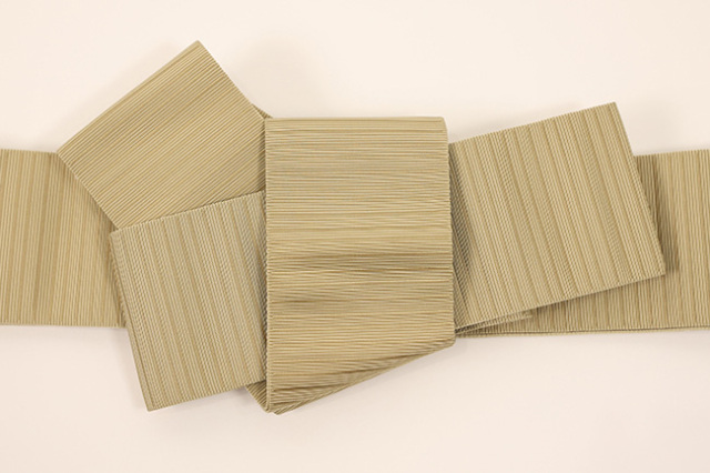 博多織 西村織物 正絹 角帯 悦 ヤスラ段 金茶