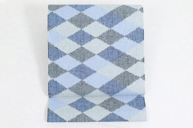 近賢織物 米沢織 八寸名古屋帯 風通菱