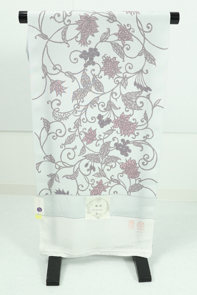 召しませ花 ちりめん小紋着物
