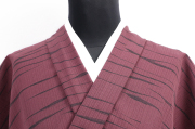 【受注商品】 叢雲絞り セオα 着物 赤紫×黒