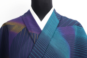 【受注商品】小室庵 セオα 着物 着物 プリズム グリーン/ブルー